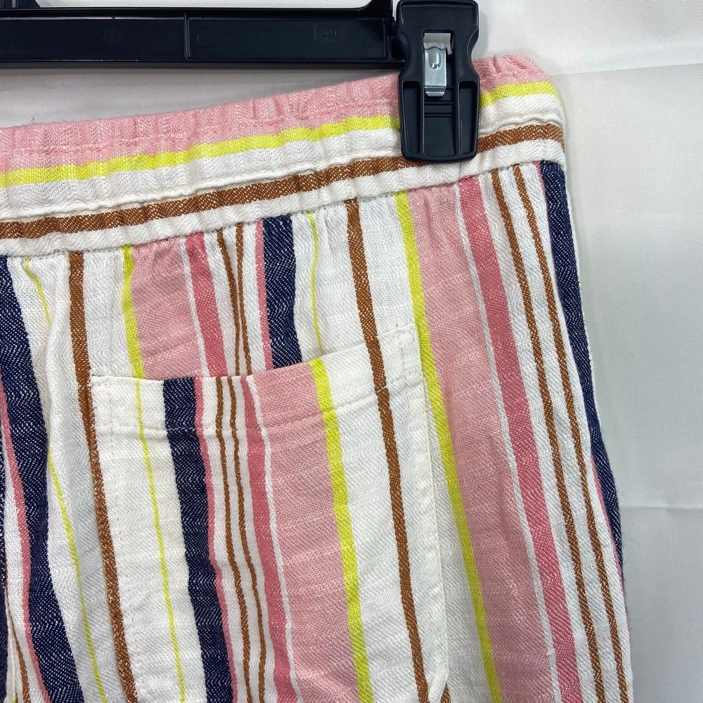 NEW Old Navy women's linen blend striped pull on drawstring pocket pants casual - Picture 4 of 8